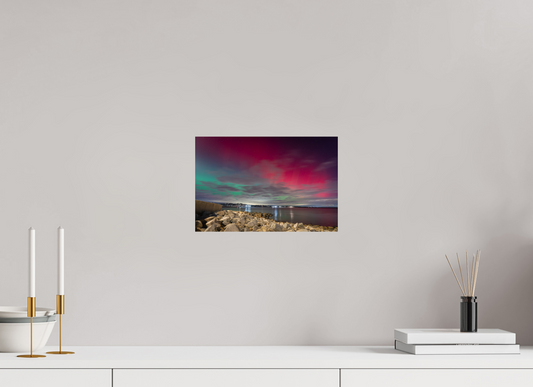 12 x 8″, Basic Photo Print on Fuji Crystal DP II Paper The Aurora Borealis over Narragansett Beach