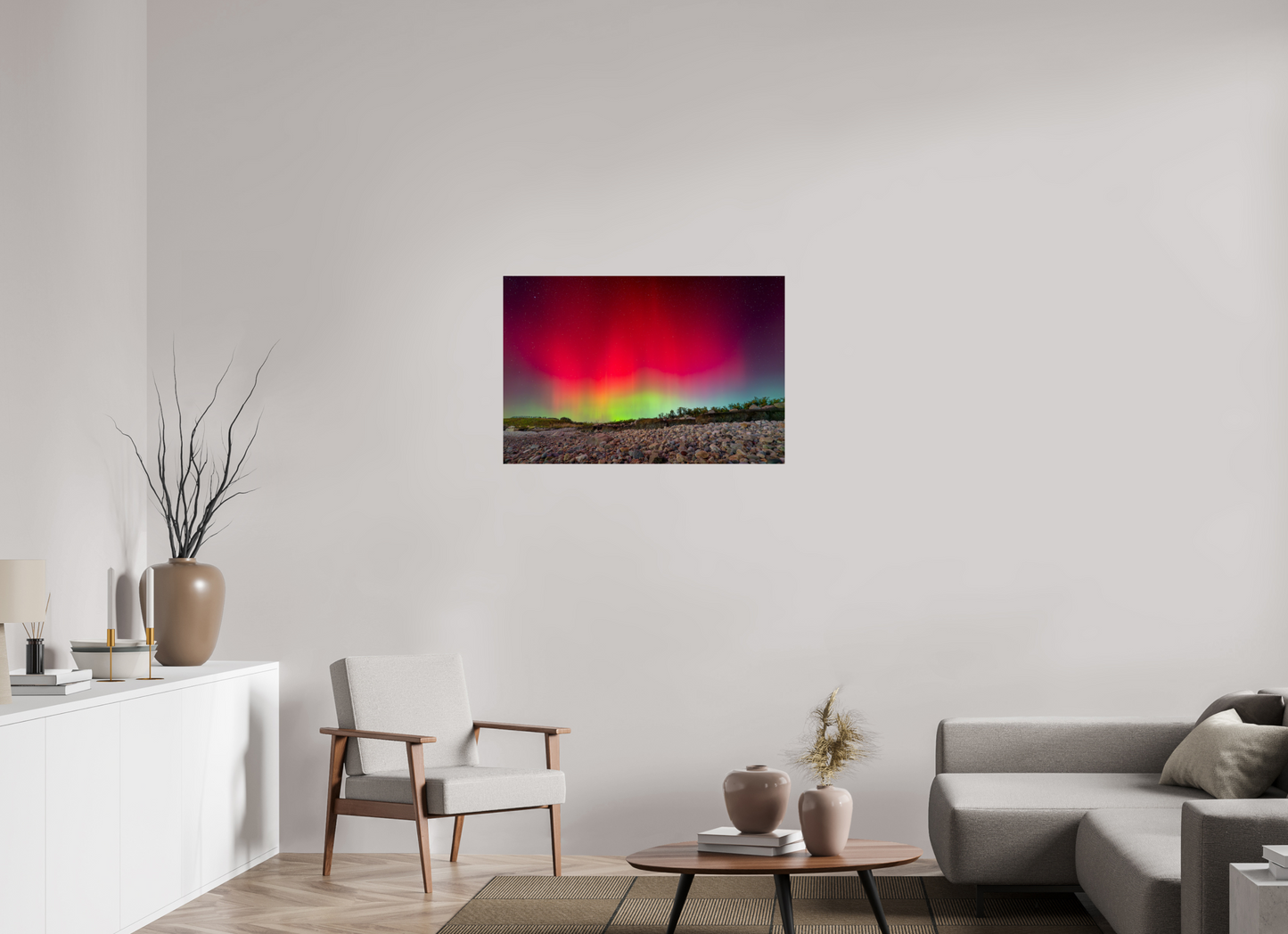 36 x 24″, Photo Print on Fujiflex High Gloss Aurora Borealis at Camp Cronin
