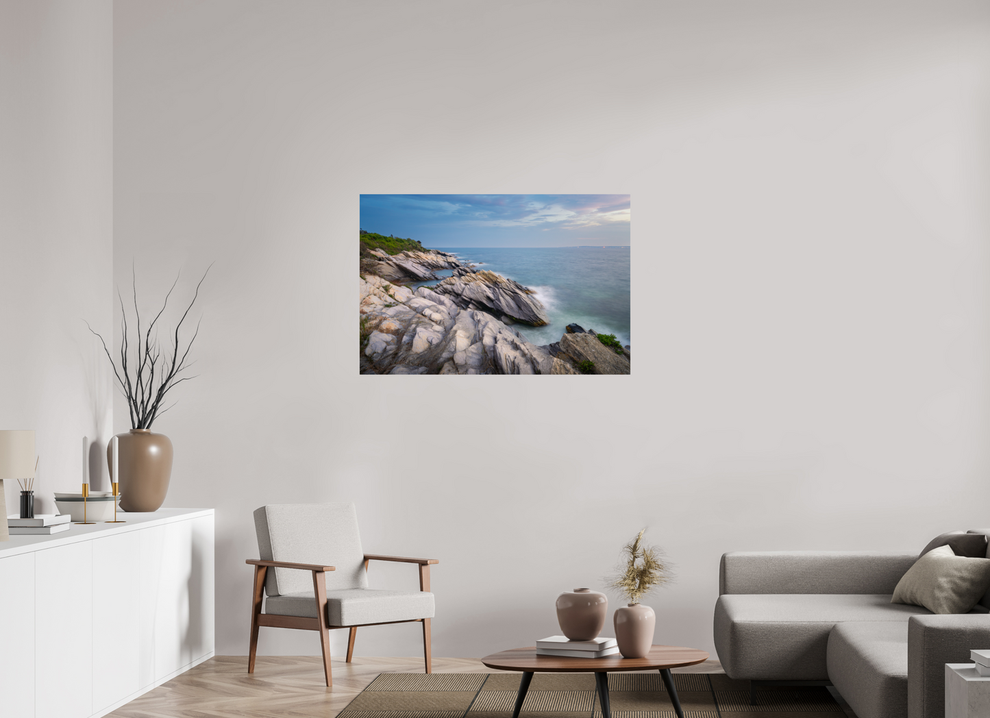 45 x 30″, Basic Photo Print on Fuji Crystal DP II Paper Blue Hour at Beavertail
