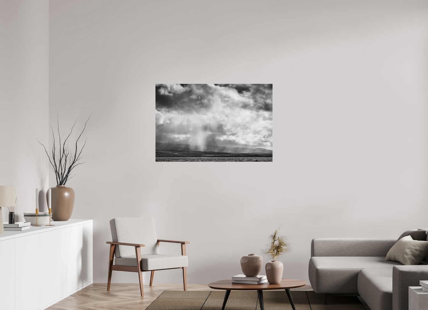 45 x 30″, Matte Photo Print on Fuji Crystal DP II Rain Showers Along the Napali Coast