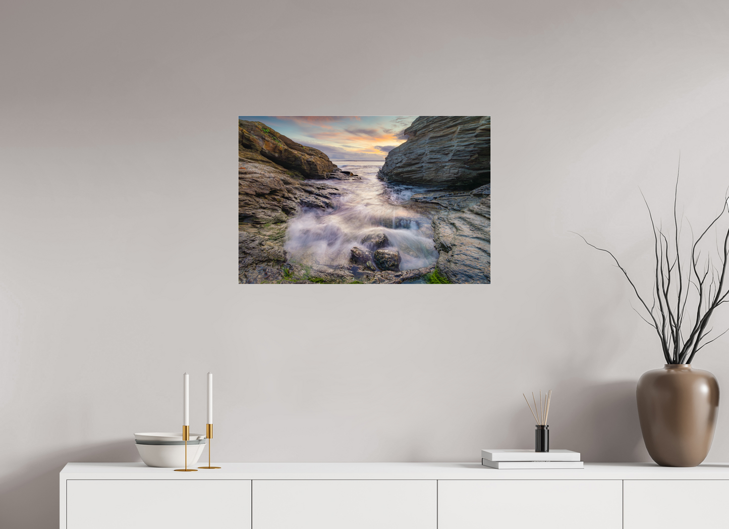 30 x 20″, Photo Print Under Acrylic Glass Waves Approaching