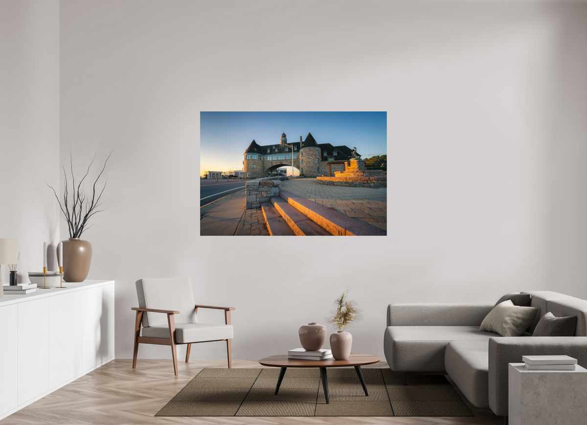 66 x 44″, Premium Metallic Effect Photo Print on Fuji Crystal Pearl Paper Golden Sunrise at The Towers