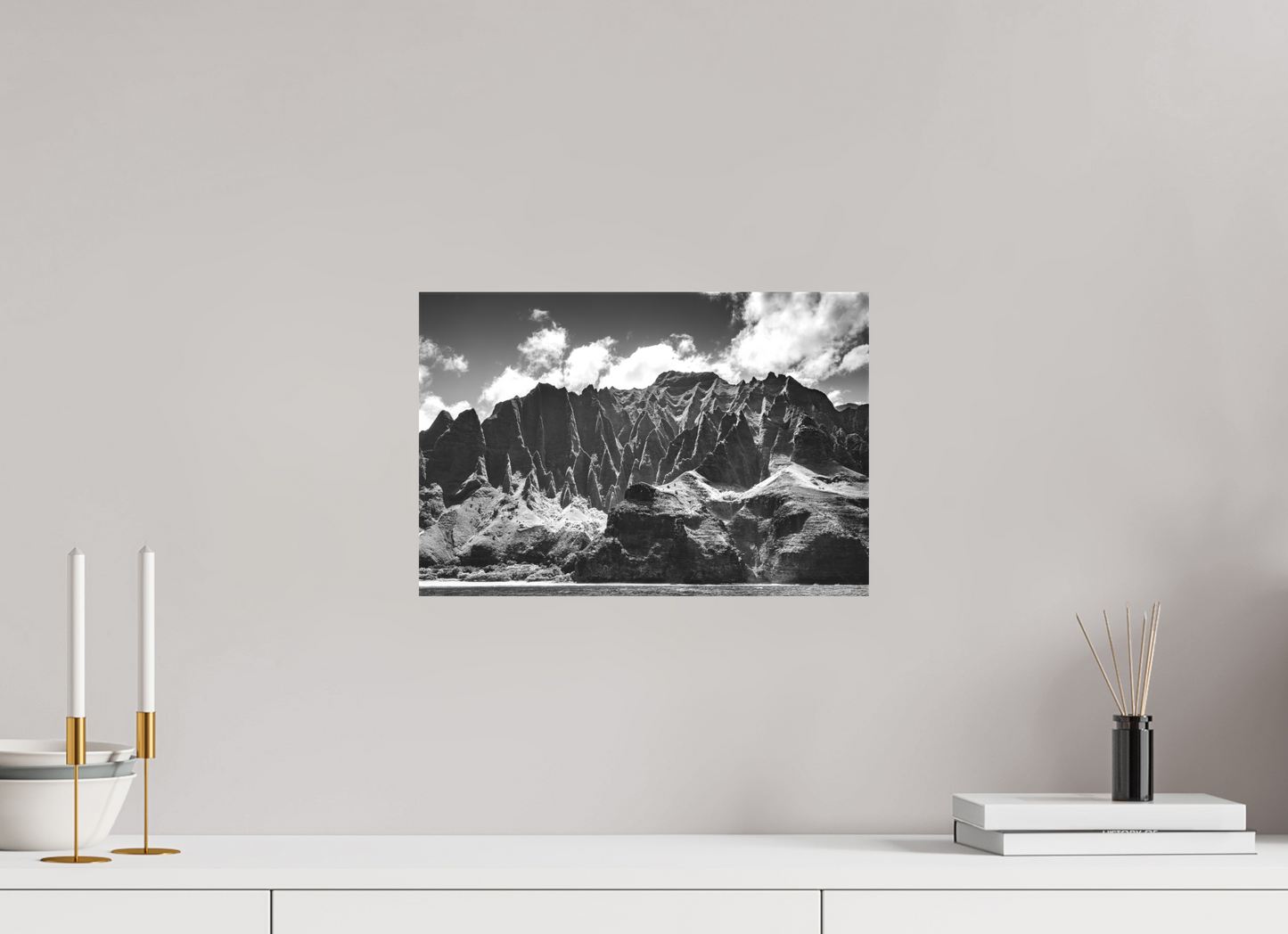 15 x 10″, Matte Canvas Print Rugged Coastline Along the Napali Coast