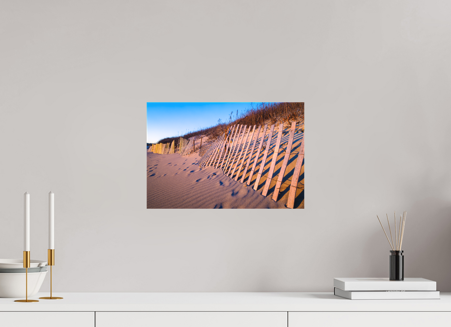 15 x 10″, Matte Canvas Print Sunset Glow on Sand Hill Cove Dunes