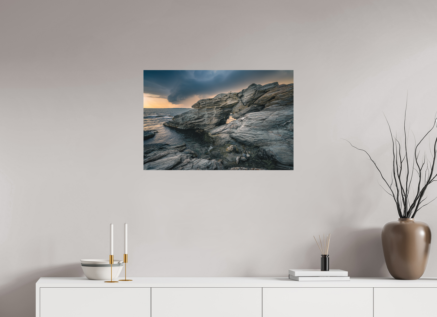30 x 20″, Basic Matte Photo Print on Fuji Crystal DP II Paper Thunderstorm Over Beavertail Arch