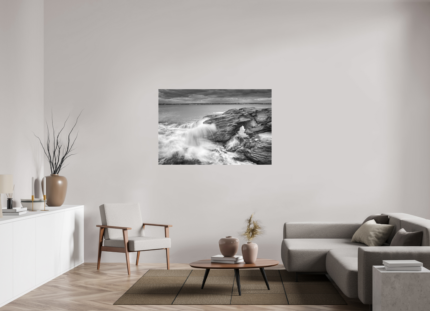 54 x 36″, Matte Canvas Print Waves Over Arches