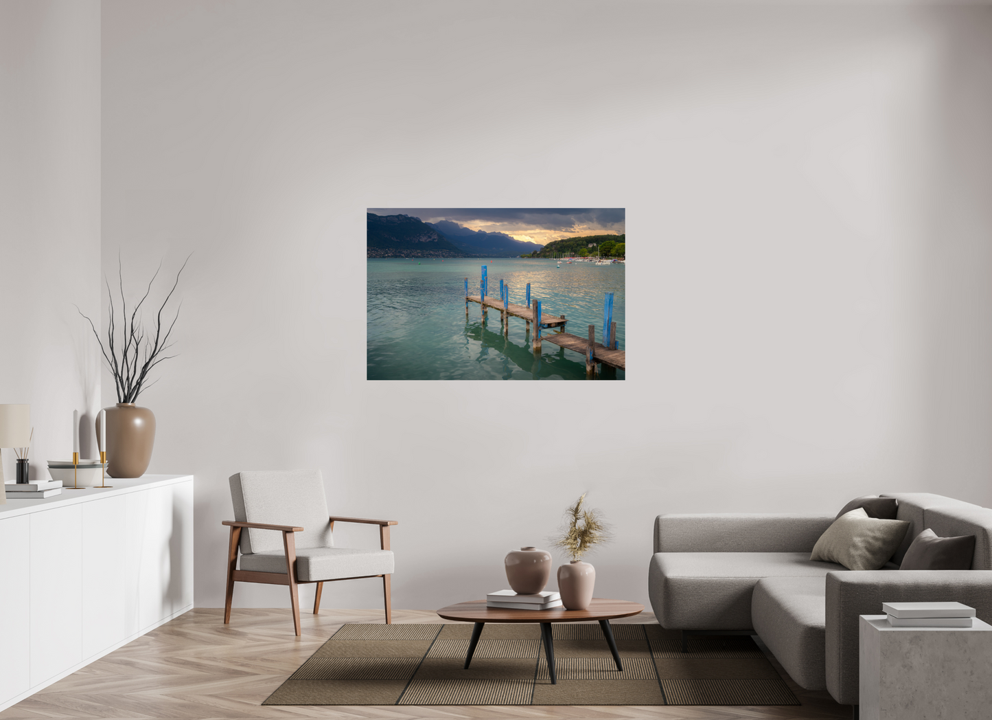 54 x 36″, Photo Print on Fujiflex High Gloss Thunderstorm over Lake Annecy