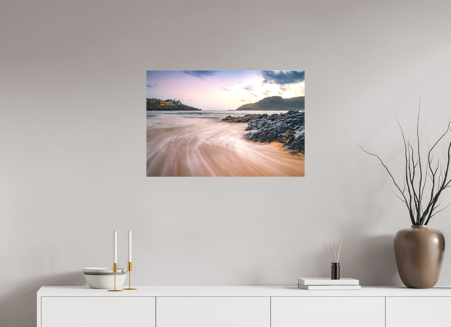 30 x 20″, Matte Canvas Print Waves Retreating