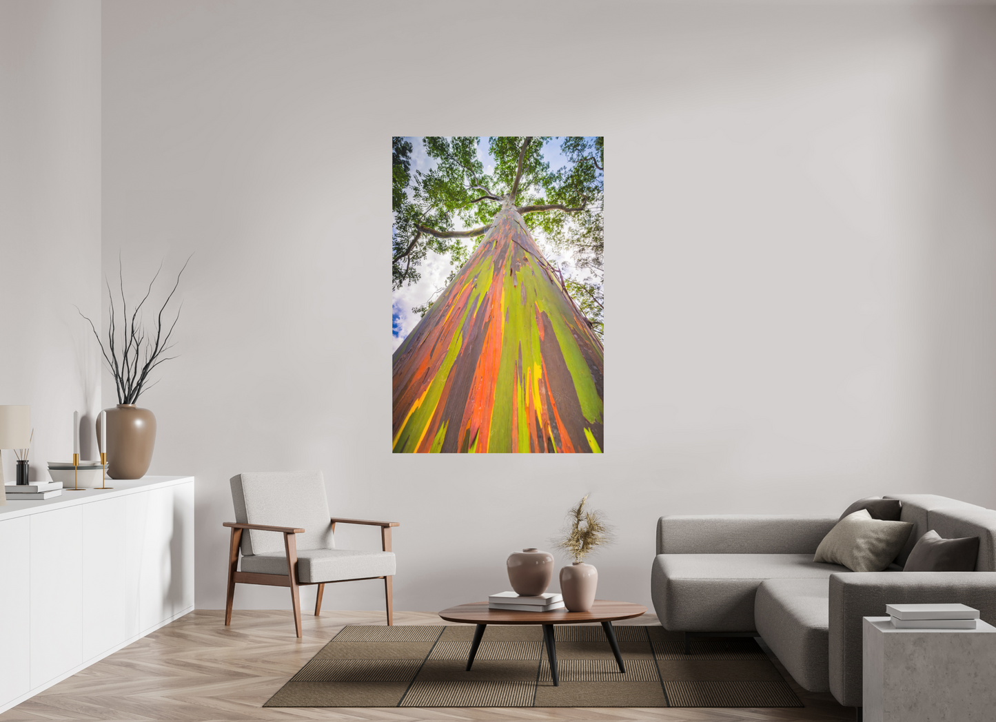 44 x 66″, Matte Photo Print on Fuji Crystal DP II Rainbow Eucalyptus Tree