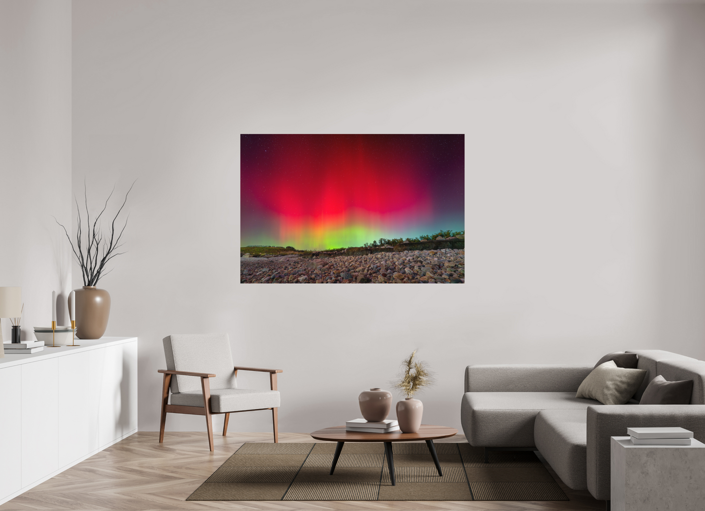 66 x 44″, Matte Photo Print on Fuji Crystal DP II Aurora Borealis at Camp Cronin