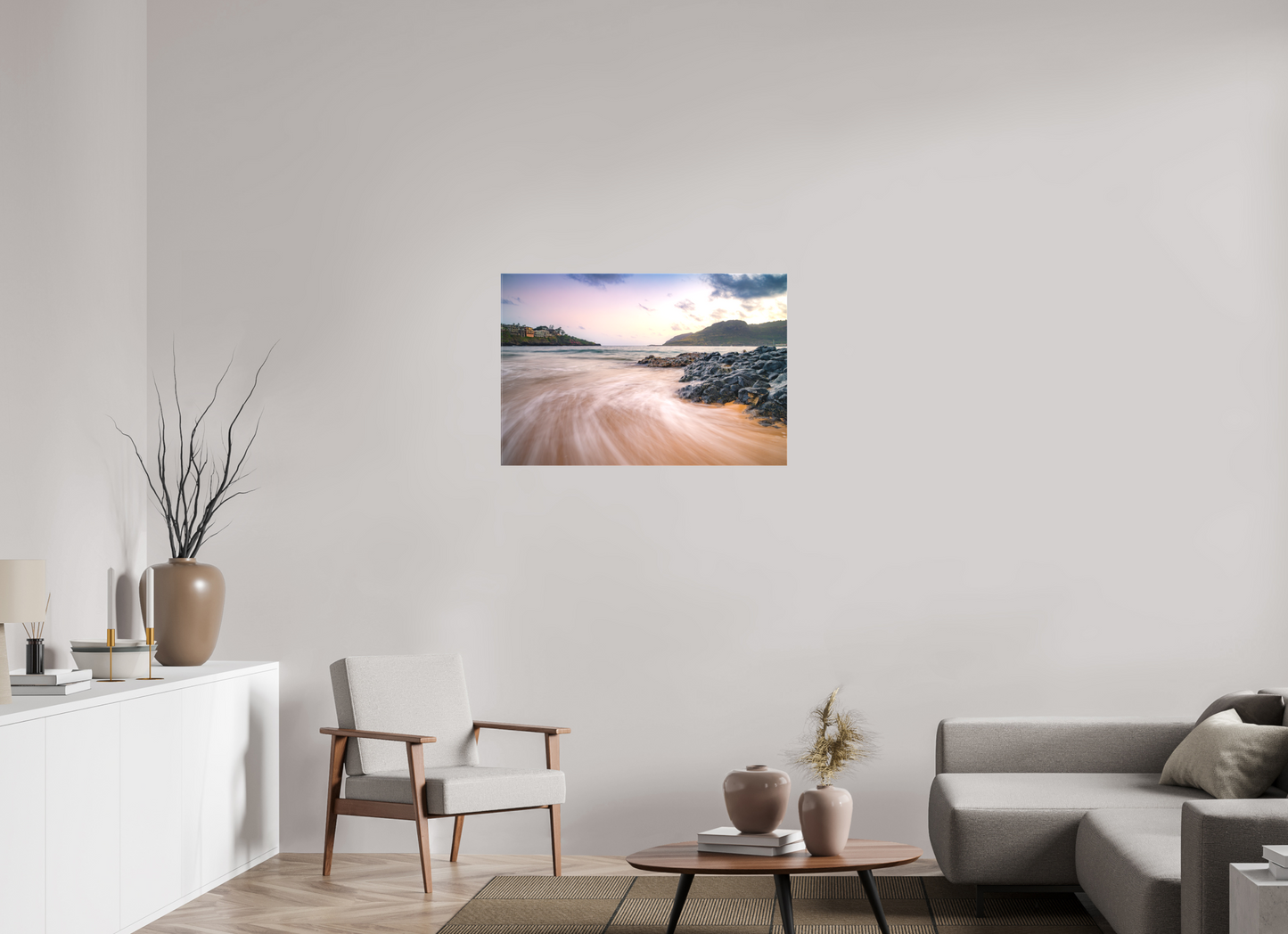 36 x 24″, Matte Canvas Print Waves Retreating