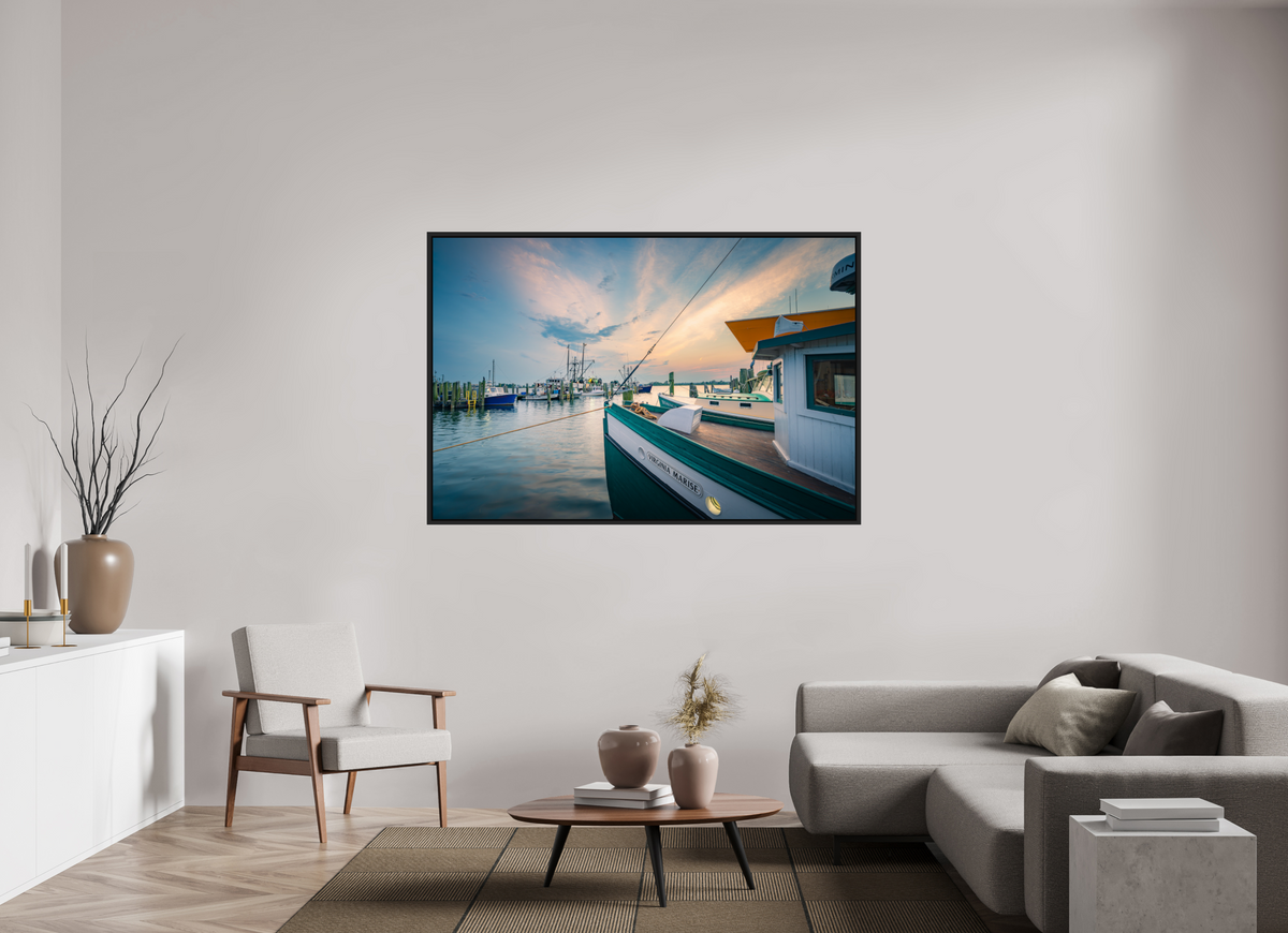 66 x 44″, Premium ChromaLuxe HD Aluminum Metal Print with Black Wood Floater Frame Virginia Marisse