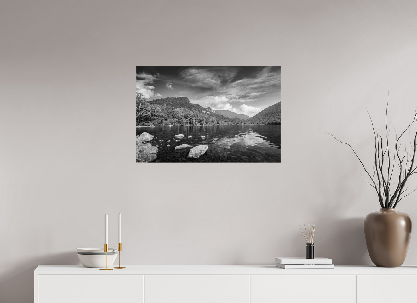30 x 20″, ChromaLuxe HD Metal Print Overlooking Echo Lake