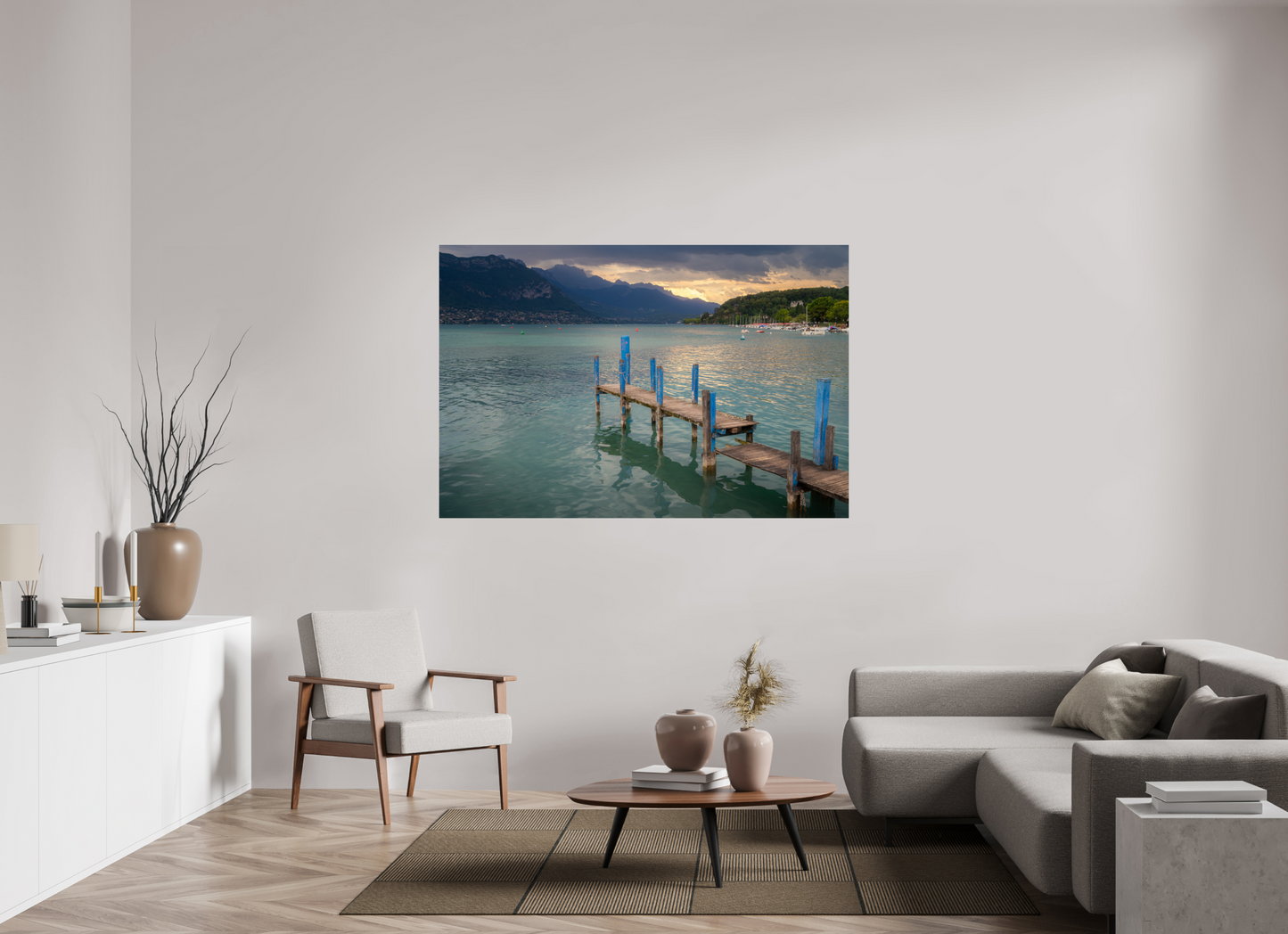 66 x 44″, Photo Print on Fujiflex High Gloss Thunderstorm over Lake Annecy