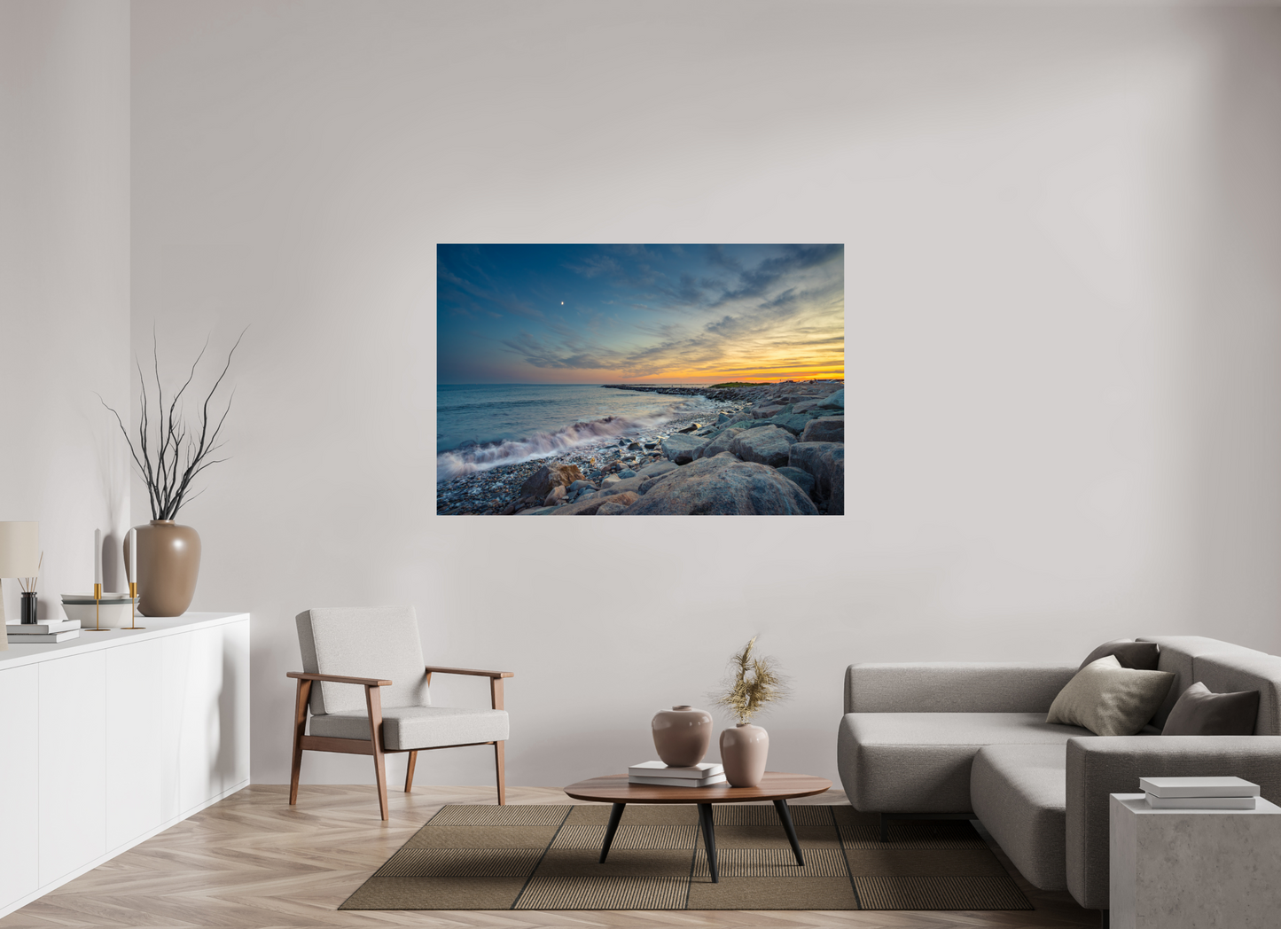 66 x 44″, Metallic Photo Print on Fuji Crystal Pearl Sunset at Camp Cronin