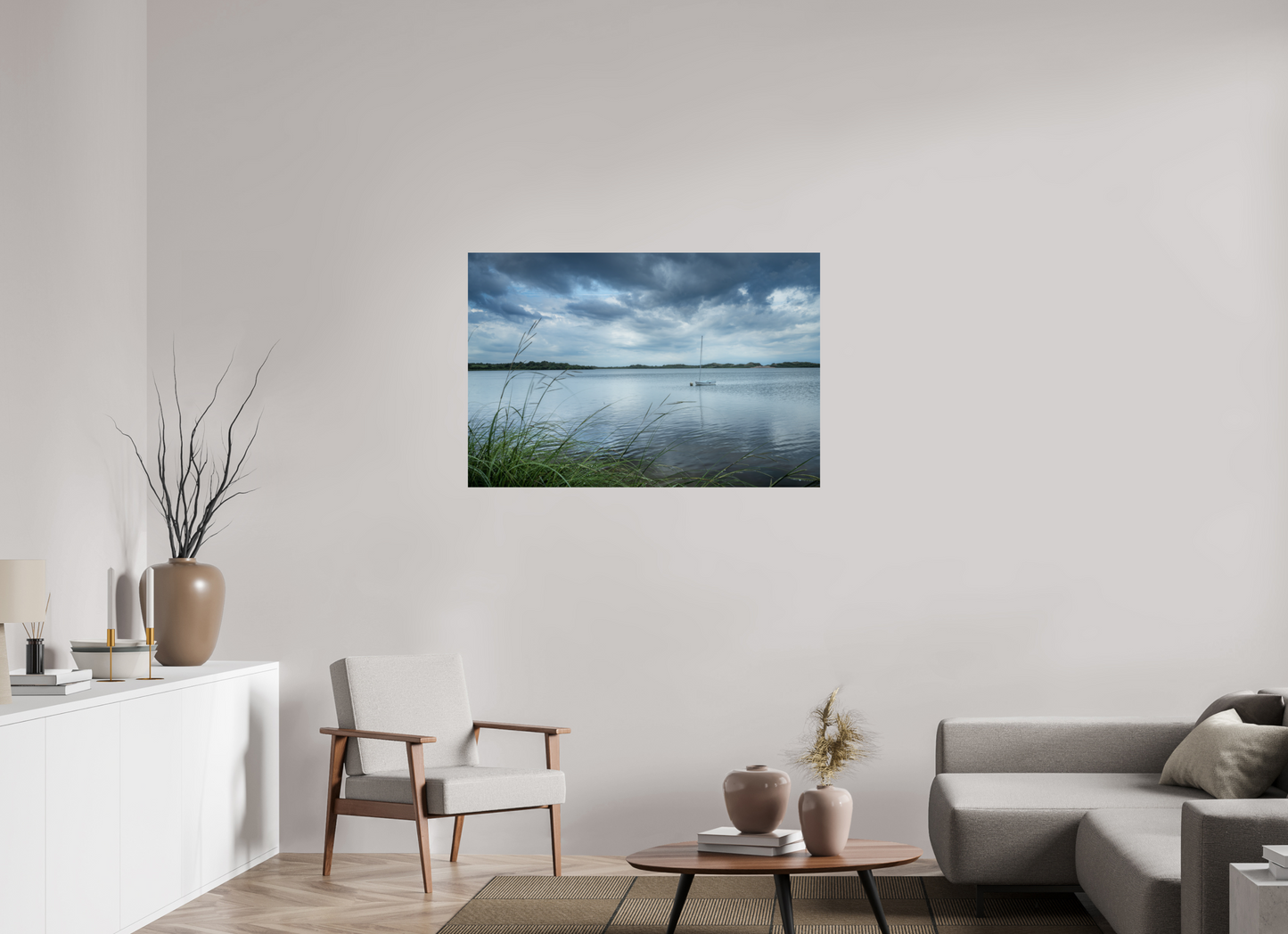 45 x 30″, Photo Print on Fuji Crystal DP II Lonely Boat on Sachem Pond