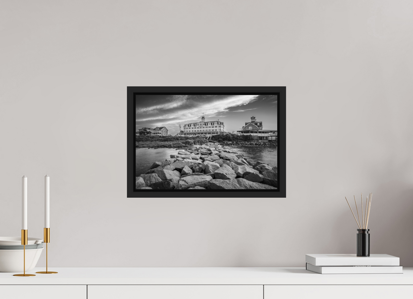 15 x 10″, ChromaLuxe HD Metal Print with Black Wood Floater Frame The National Hotel