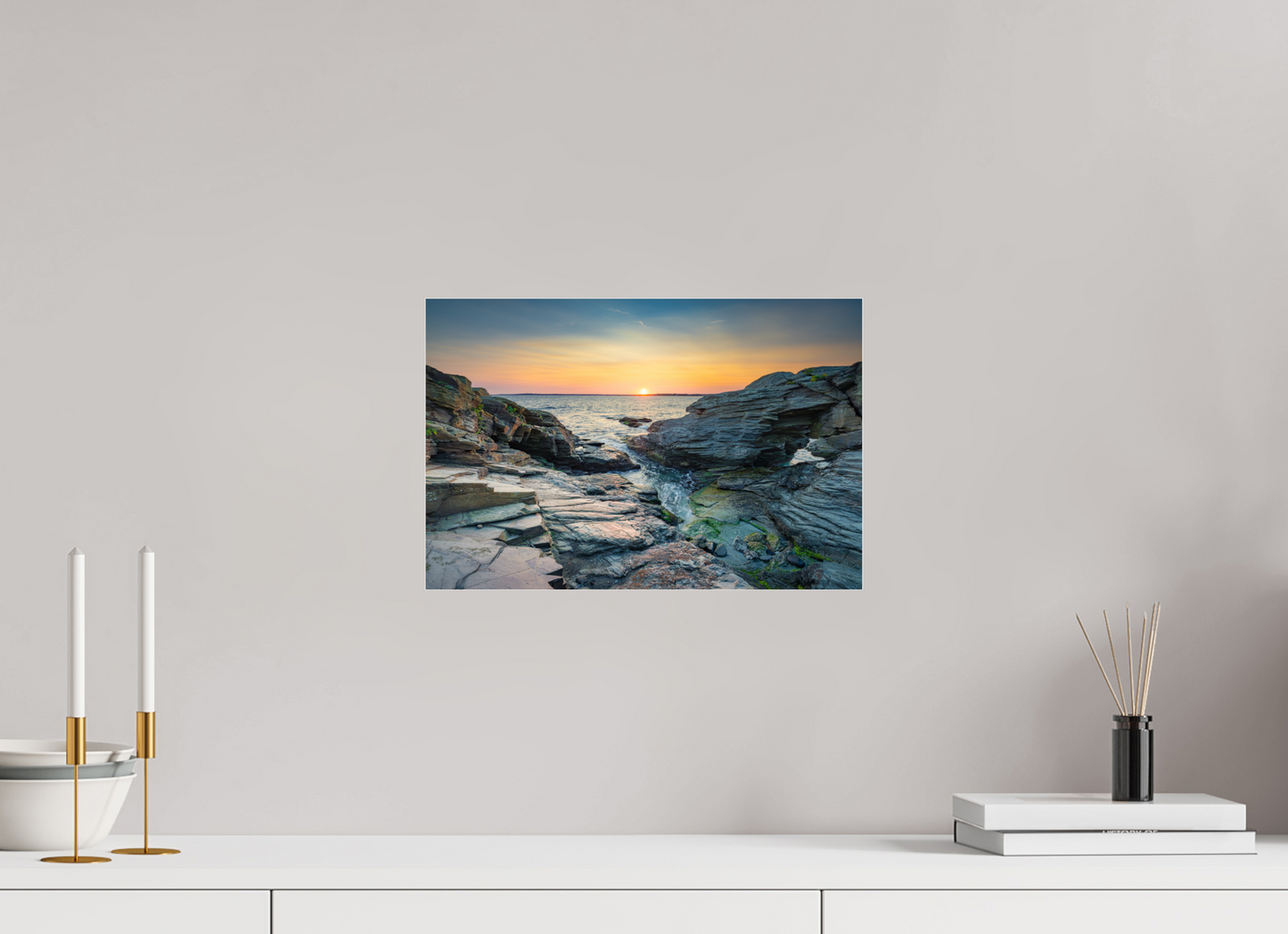 15 x 10″, Photo Print Under Acrylic Glass Sun on the Horizon