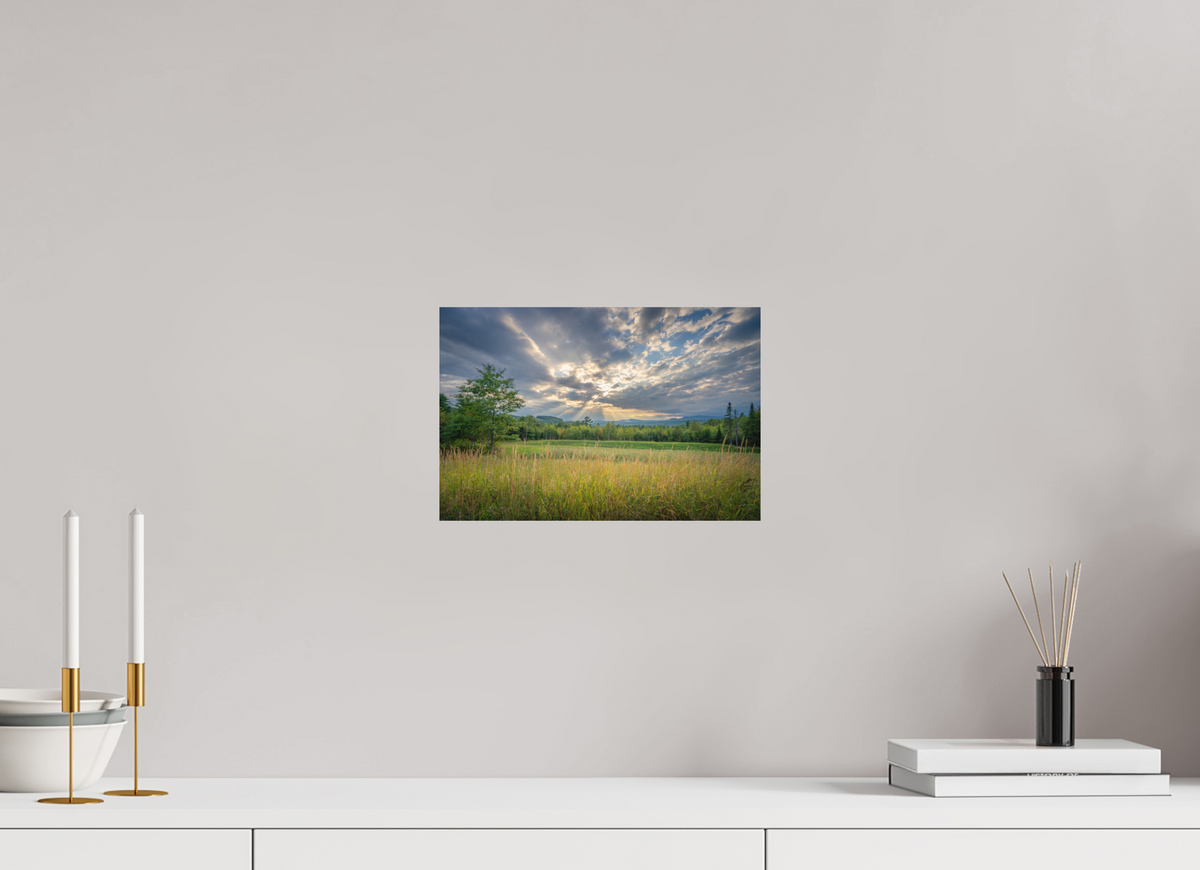 12 x 8″, Basic Matte Photo Print on Fuji Crystal DP II Paper Mountain Sun Rays