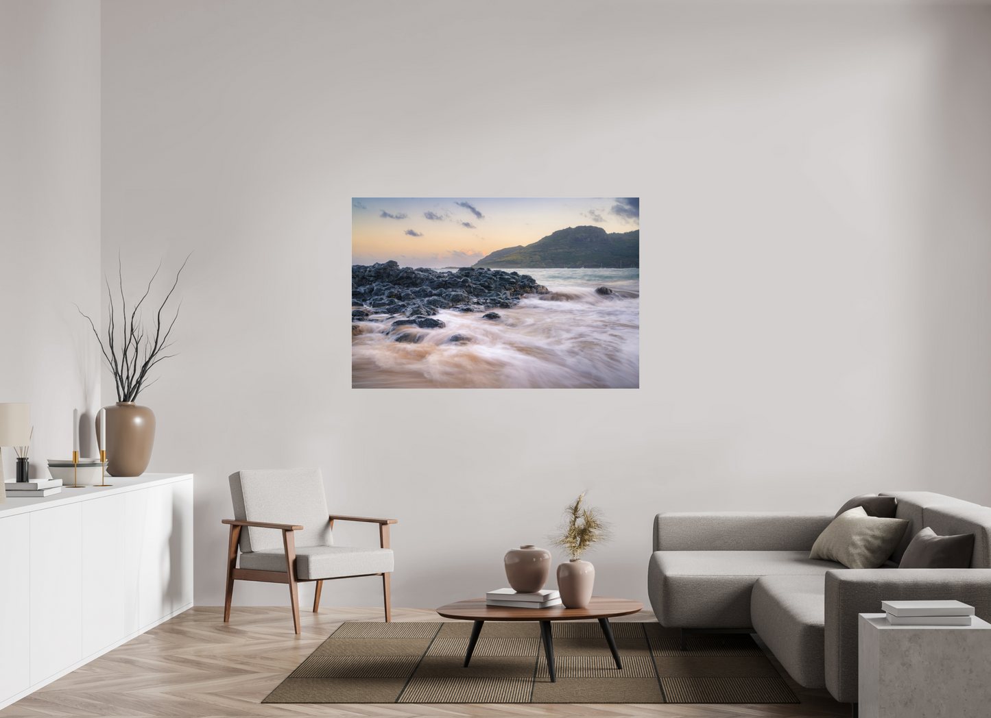 60 x 40″, Photo Print under Acrylic Glass Lihue Sunset