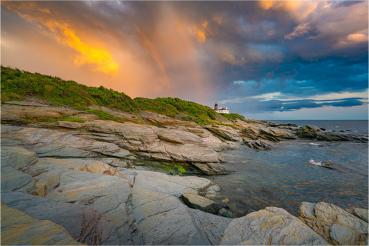 Main image Rainbow Over Beavertail Lighthouse