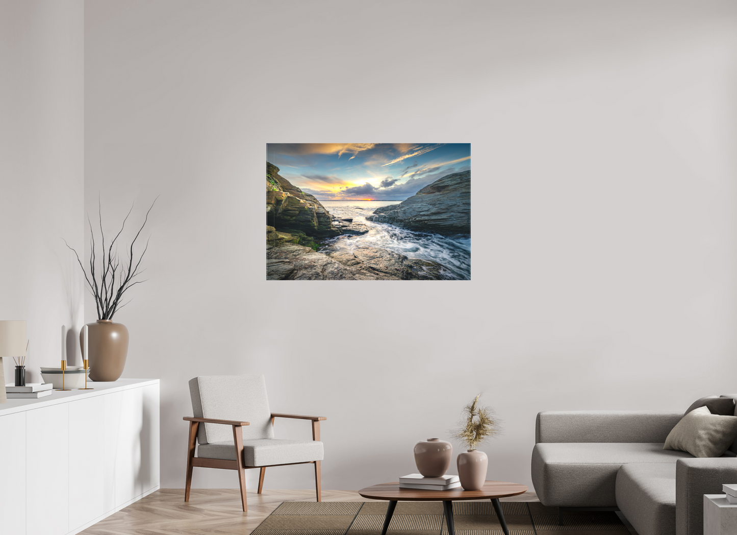 45 x 30″, Matte Canvas Print Vanishing Sun