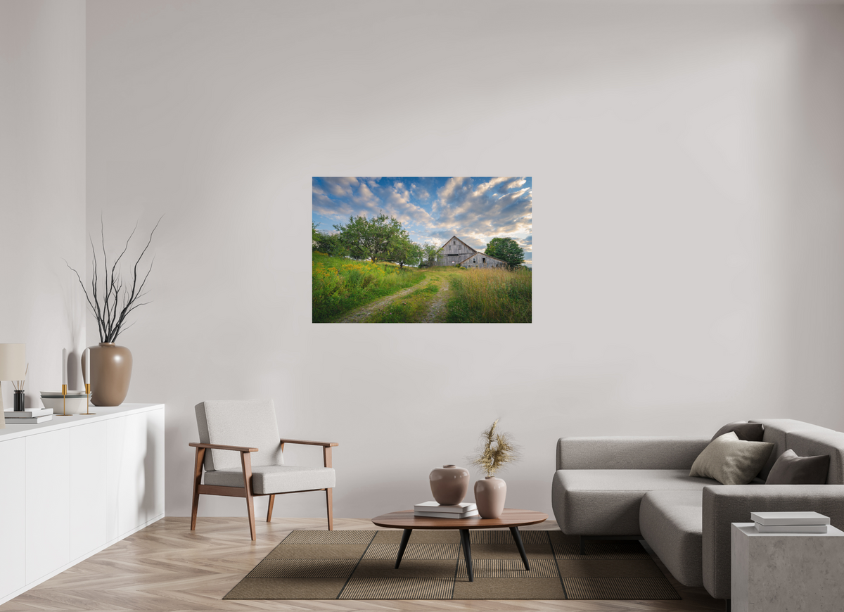 54 x 36″, Basic Matte Photo Print on Fuji Crystal DP II Paper Countryside Barn