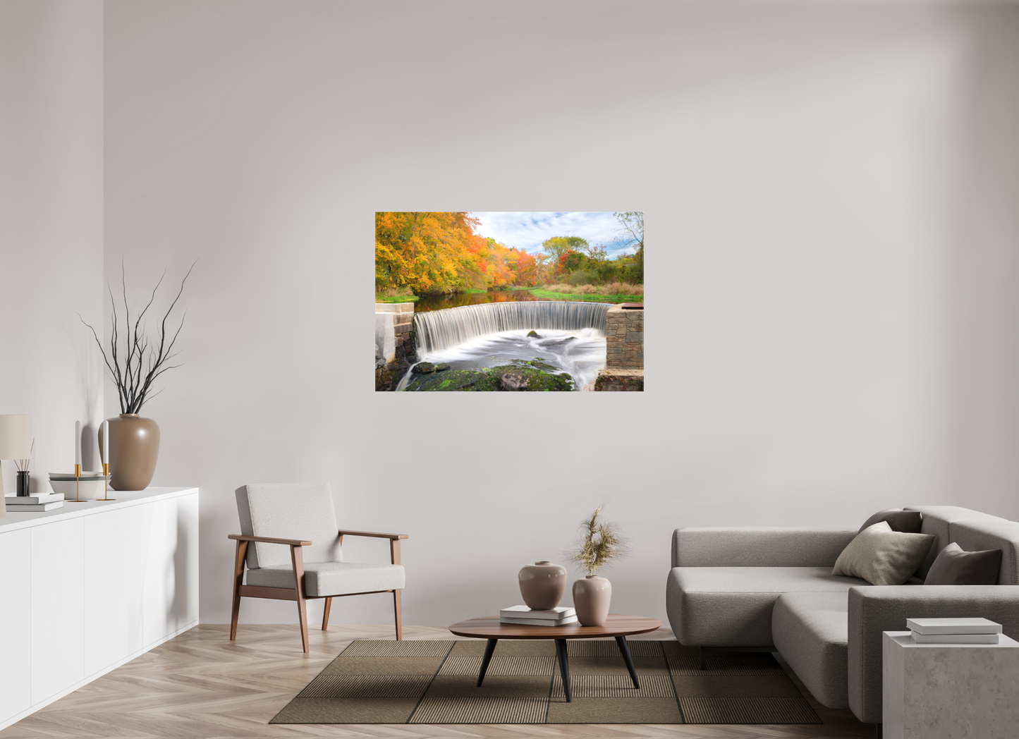 54 x 36″, Matte Canvas Print Autumn at Horseshoe Falls