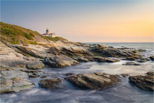 Main image Quiet Sunset at Beavertail Lighthouse