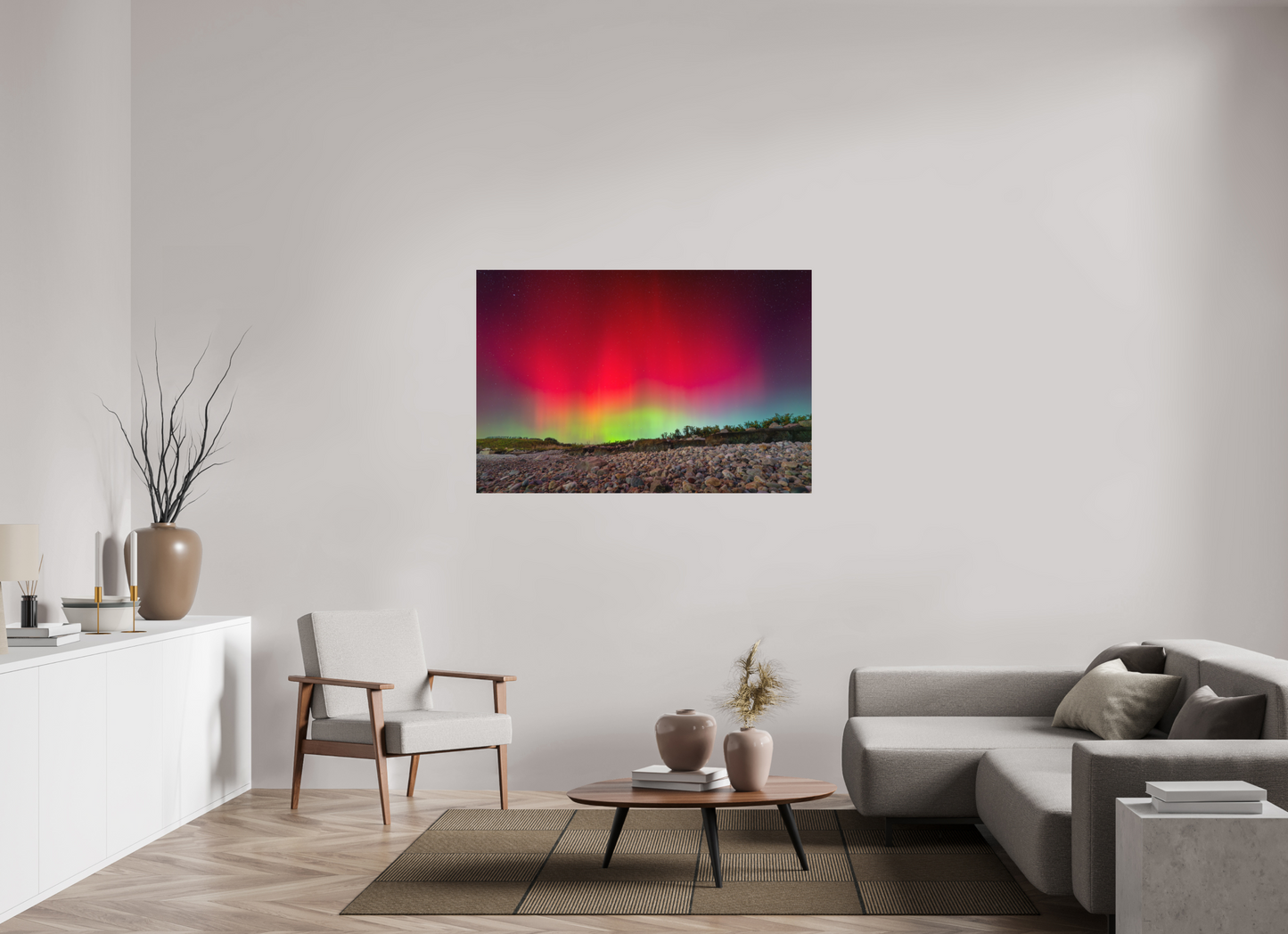 54 x 36″, Matte Photo Print on Fuji Crystal DP II Aurora Borealis at Camp Cronin