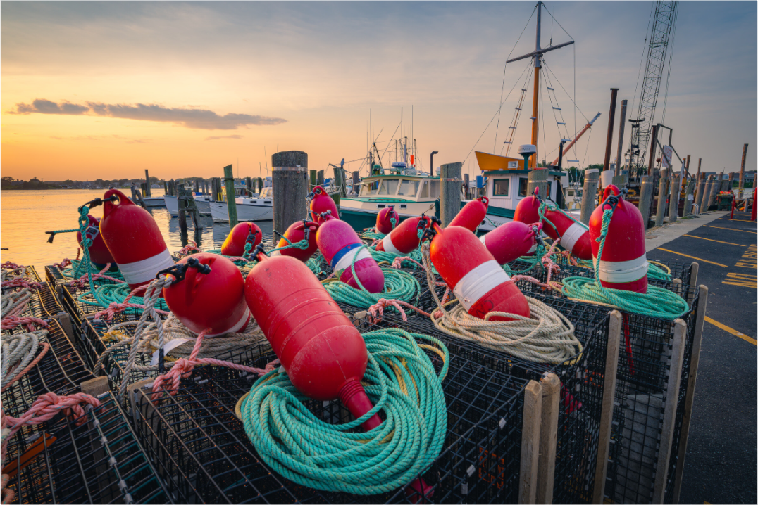 Main image Buoys, Boats, and Lobster Pots