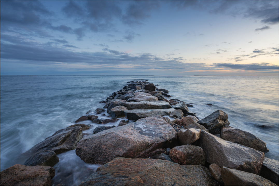 Main image Roger Wheeler State Beach at Blue Hour