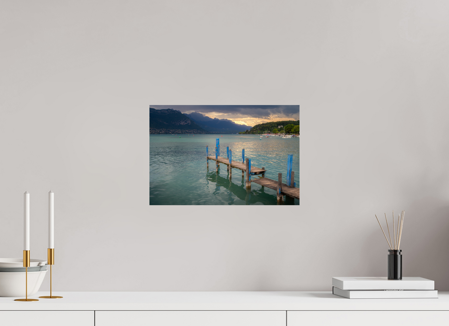15 x 10″, Photo Print on Fujiflex High Gloss Thunderstorm over Lake Annecy