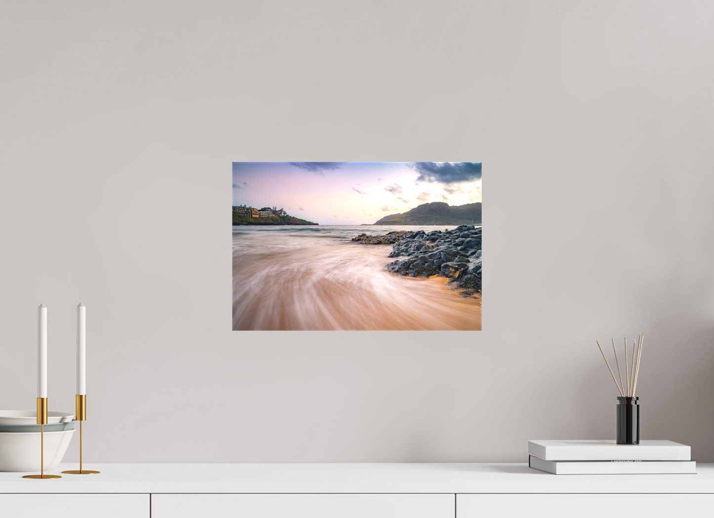 15 x 10″, Matte Canvas Print Waves Retreating
