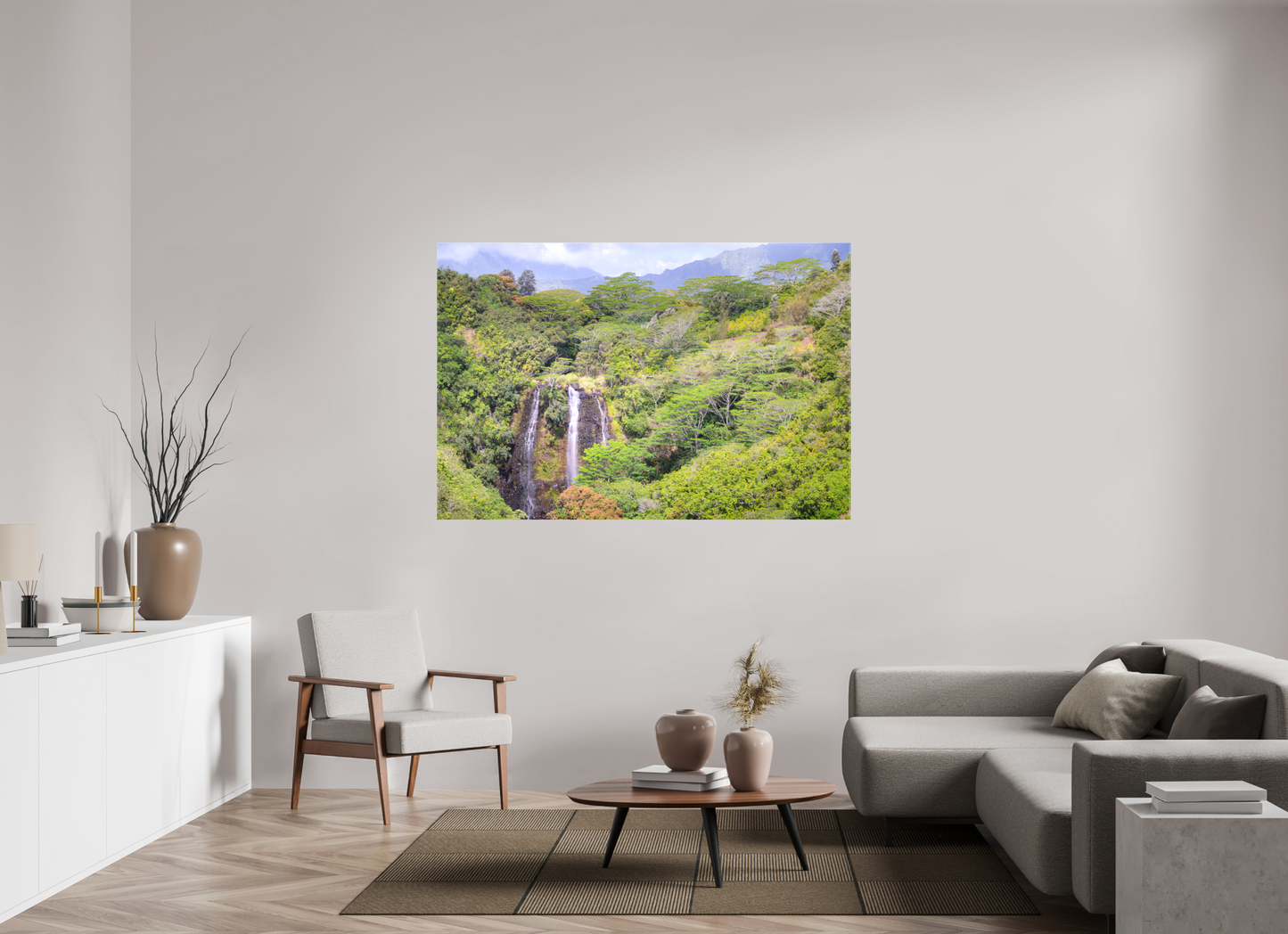 66 x 44″, Matte Canvas Print Opeka Falls