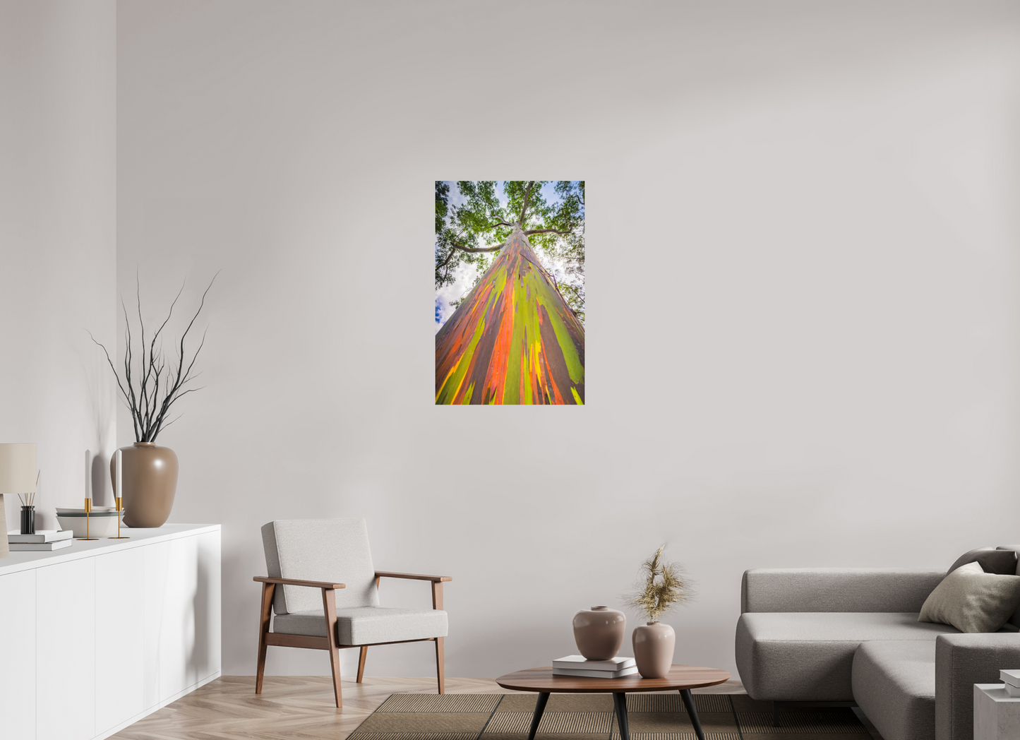 24 x 36″, ChromaLuxe HD Metal Print Rainbow Eucalyptus Tree