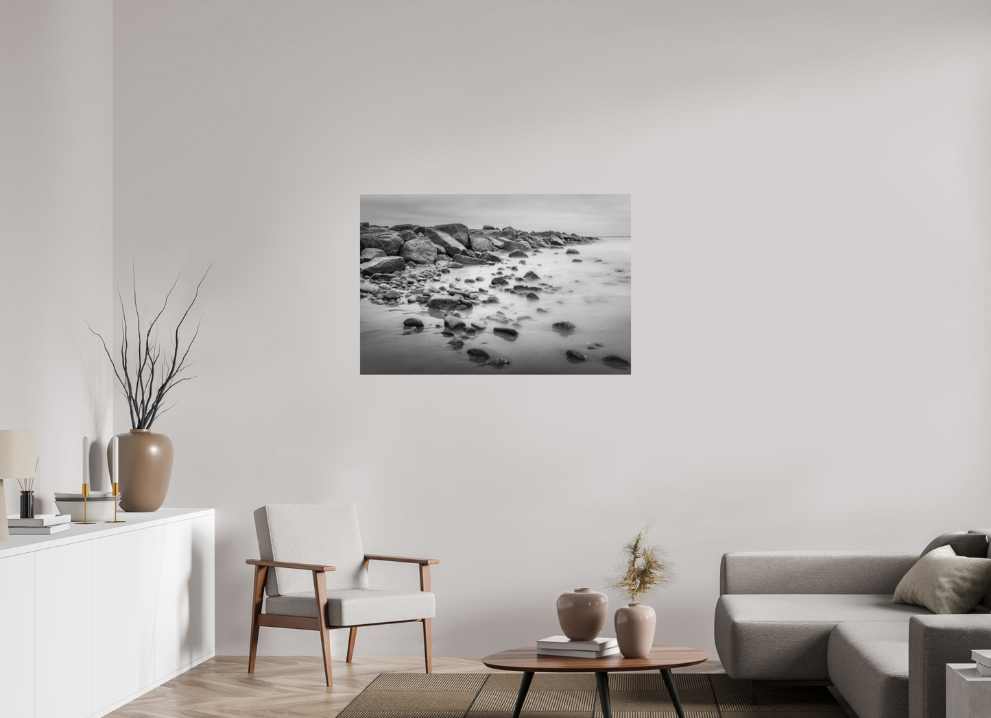 45 x 30″, Photo Print on Fuji Crystal DP II Overcast Morning at Sand Hill Cove