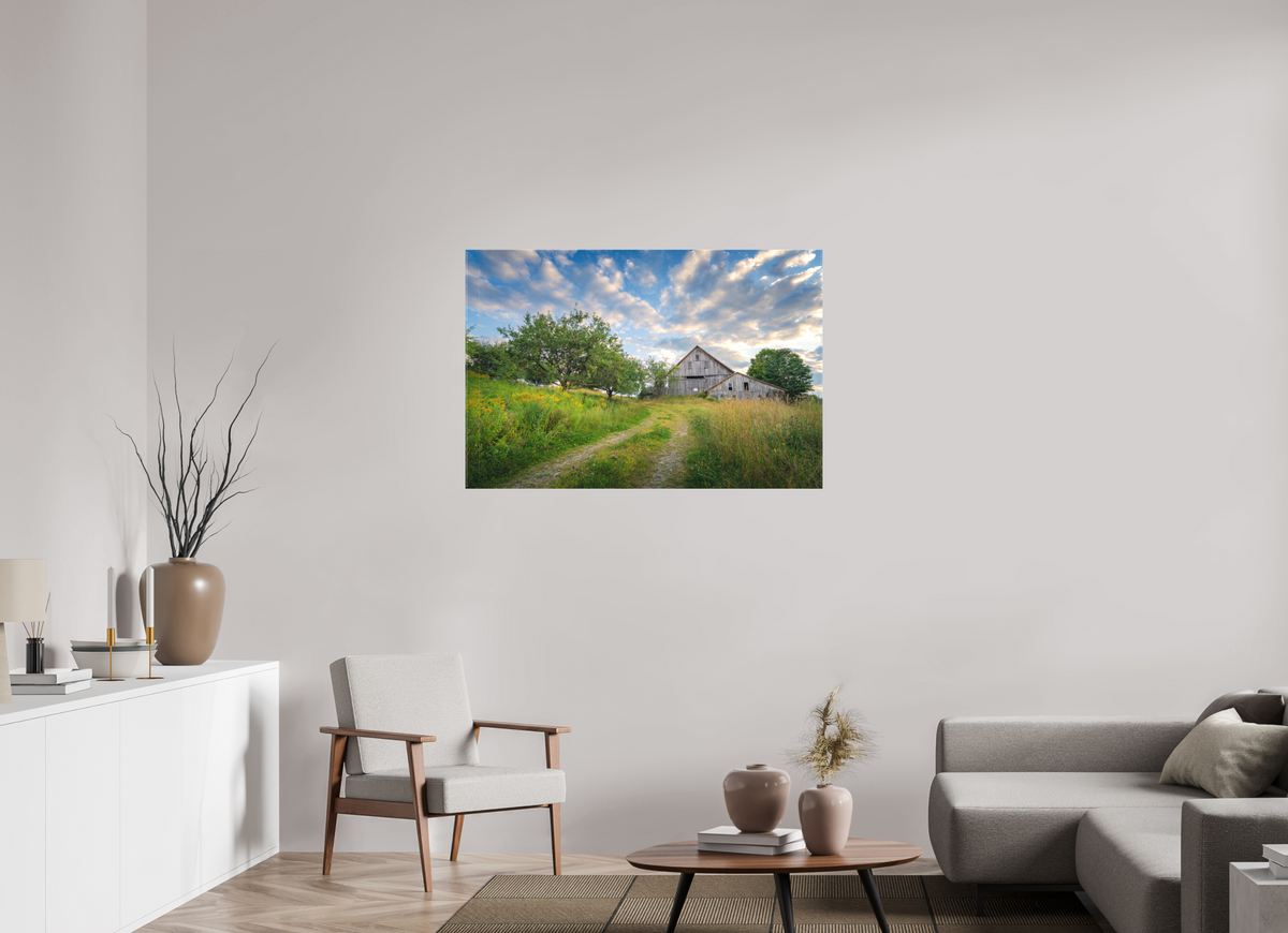 45 x 30″, Matte Canvas Print Countryside Barn