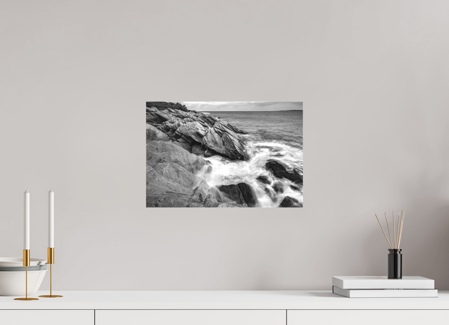 15 x 10″, Matte Canvas Print Beavertail Cliffs