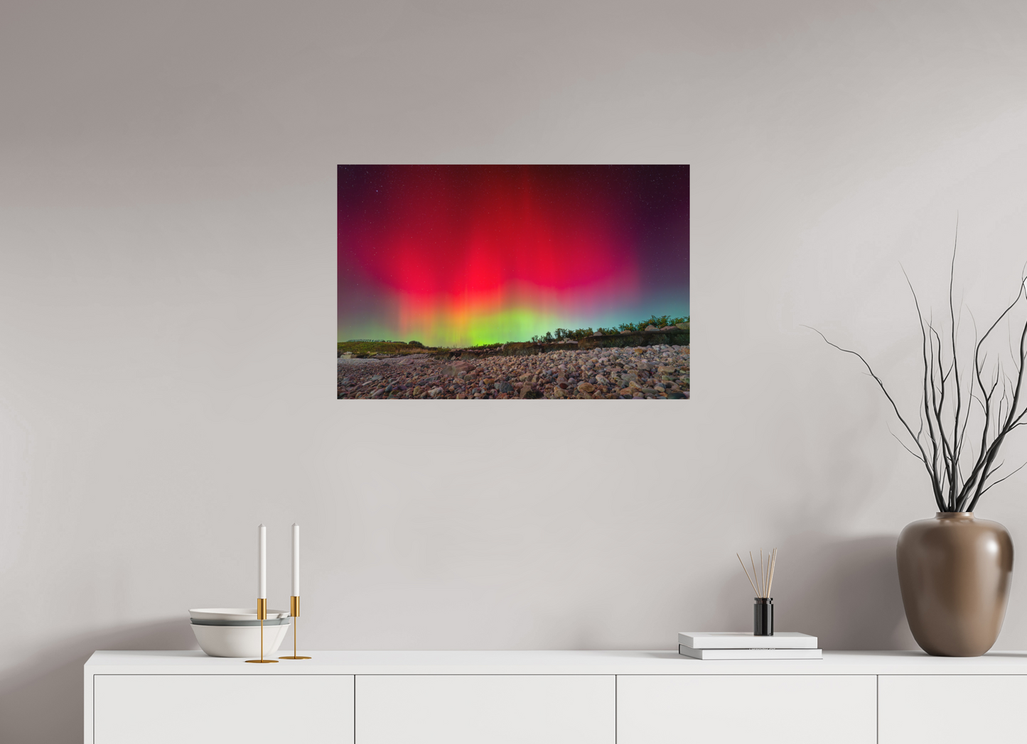30 x 20″, Matte Photo Print on Fuji Crystal DP II Aurora Borealis at Camp Cronin