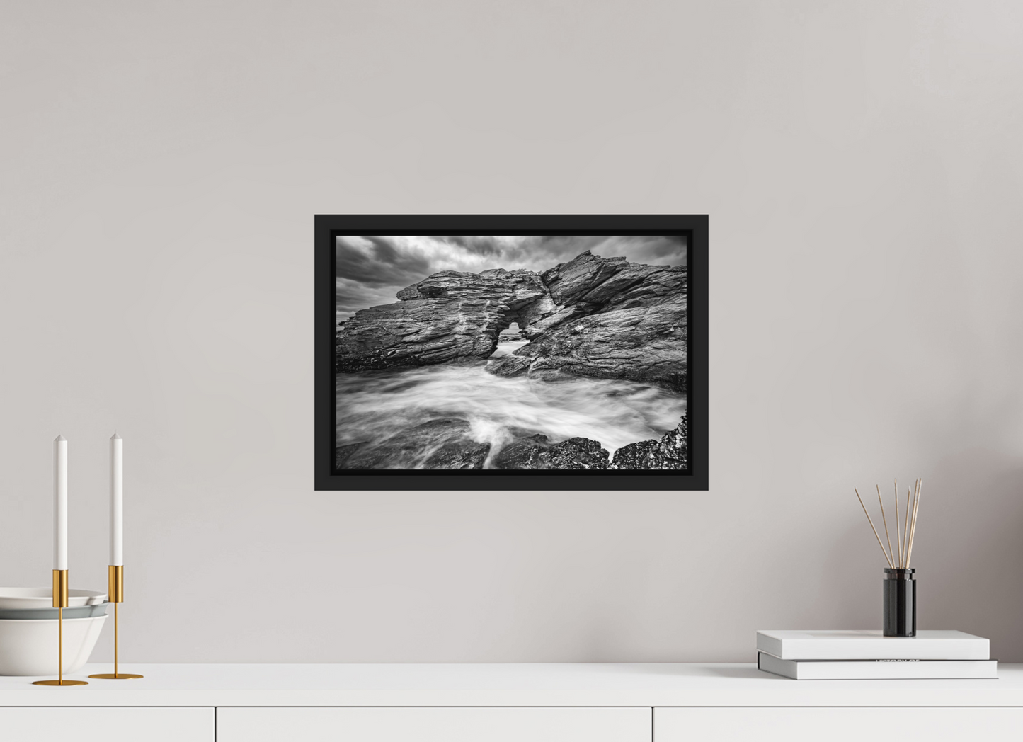 15 x 10″, ChromaLuxe HD Metal Print with Black Wood Floater Frame The Gateway