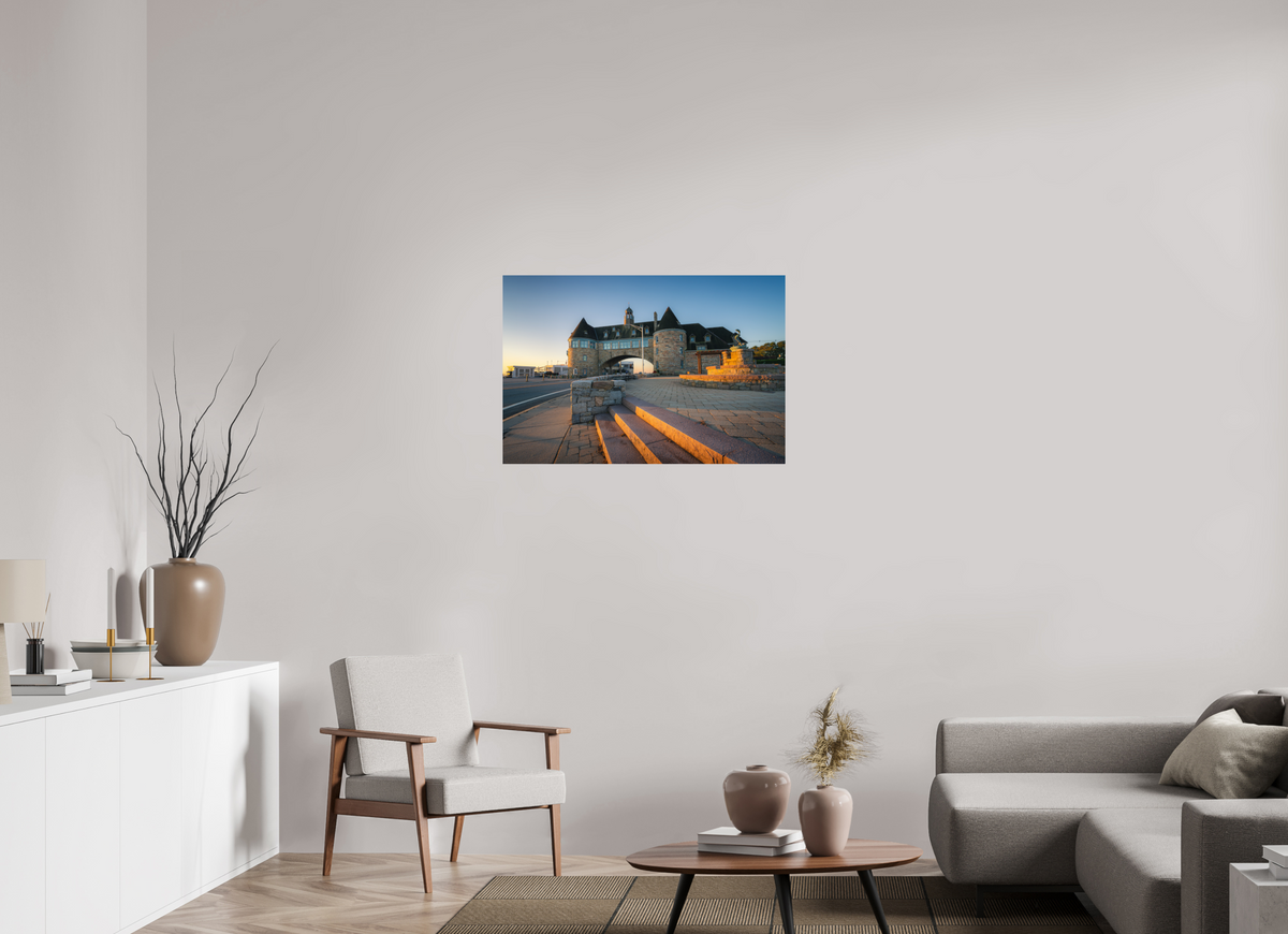 36 x 24″, Premium ChromaLuxe HD Aluminum Metal Print Golden Sunrise at The Towers
