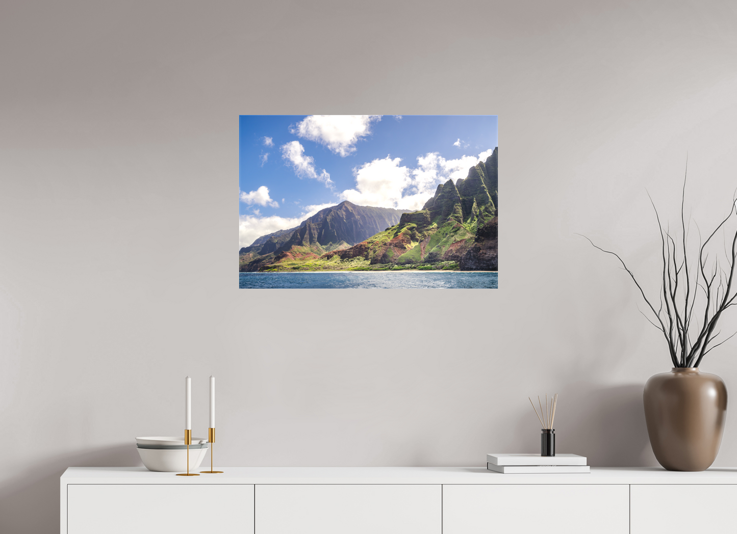 30 x 20″, Matte Canvas Print The Napali Coast
