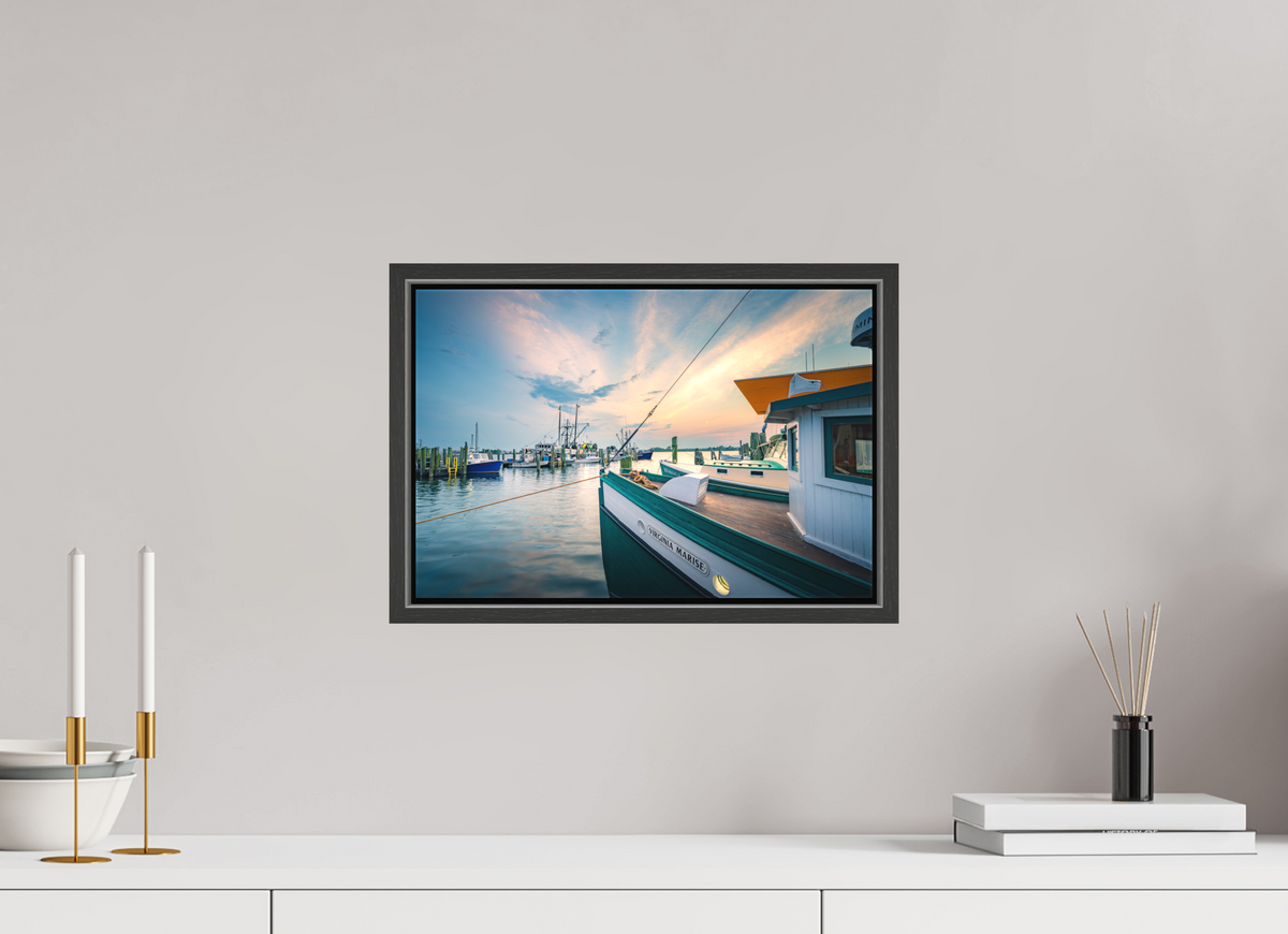 15 x 10″, Matte Canvas Print with Black Wood Floater Frame Virginia Marisse