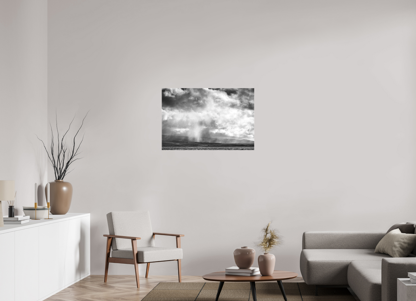 36 x 24″, Matte Canvas Print Rain Showers Along the Napali Coast