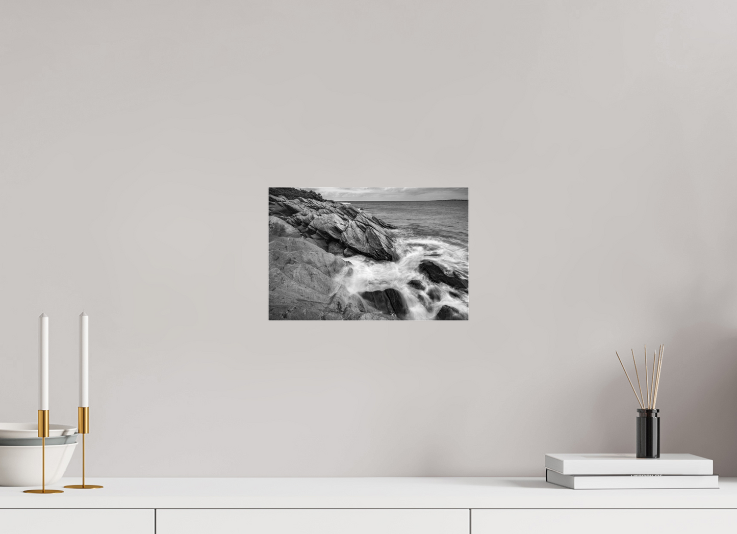 12 x 8″, Photo Print Under Acrylic Glass Beavertail Cliffs