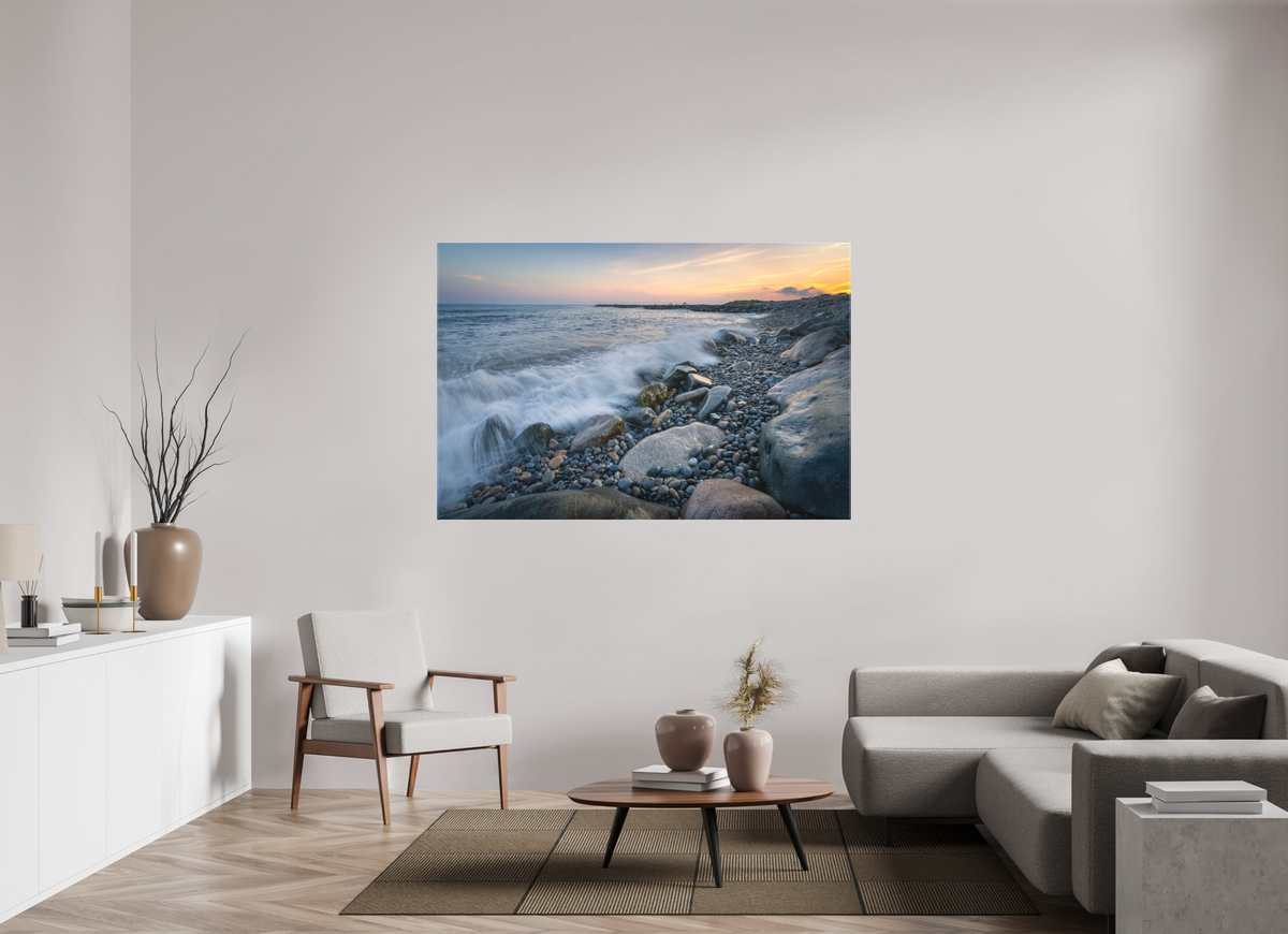 66 x 44″, Matte Canvas Print Waves Crashing at Camp Cronin