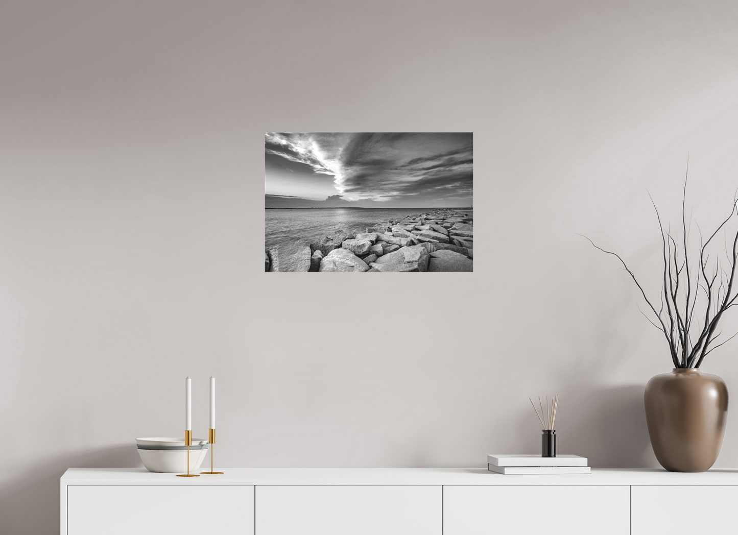 24 x 16″, Matte Canvas Print Overlooking Old Harbor