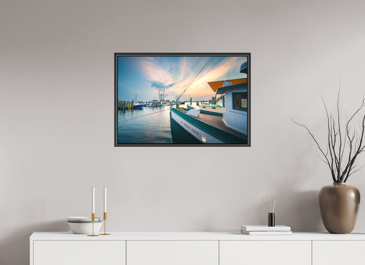 30 x 20″, Matte Canvas Print with Black Wood Floater Frame Virginia Marisse