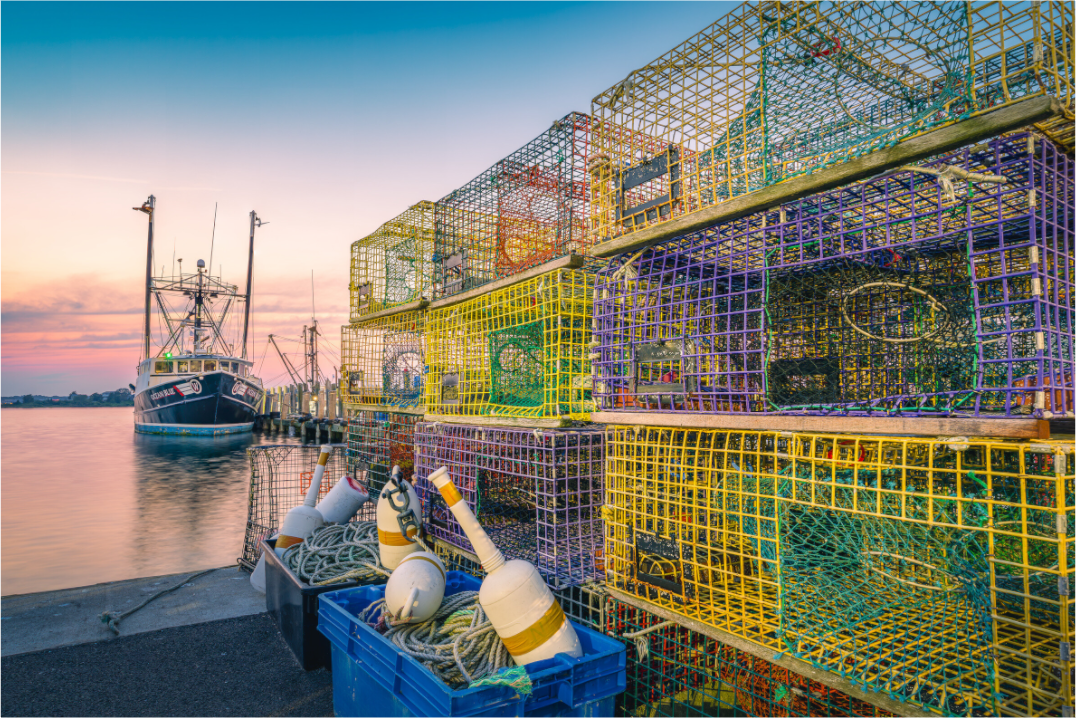 Main image A Wall of Colorful Lobster Pots
